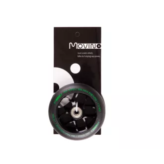 Náhradní kolečka na freestyle koloběžku 110mm, hliník, 2 ks, Černo-stříbrná