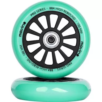 Náhradní MOVINO kolečka na freestyle koloběžku 100mm, PP, 2 ks, Červená