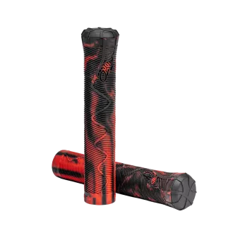 Náhradní grip na řídítka freestyle koloběžky TPR Grip (EDGE Black-red), 2ks