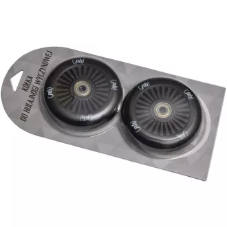 Náhradní kolečka do freestyle koloběžky - 100mm PU, černé, 2 ks