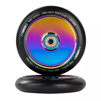 Náhradní MOVINO kolečka na freestyle koloběžku 120mm, hliník, Kraken 2 ks, Rainbow