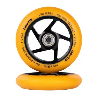 Náhradní kolečka do freestyle koloběžky MOVINO SLAVE, 110mm, hliník, Oranžová