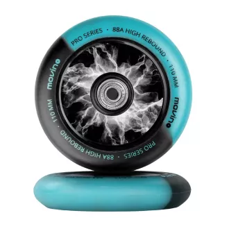 Náhradní kolečka na freestyle koloběžku MOVINO Maniac, 110 mm, Nylon, 2 ks, Modrá
