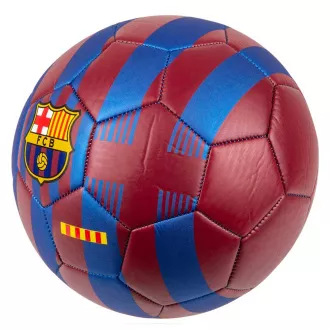 Fotbalový míč FC Barcelona s pruhy vel. 5, červeno-modrý