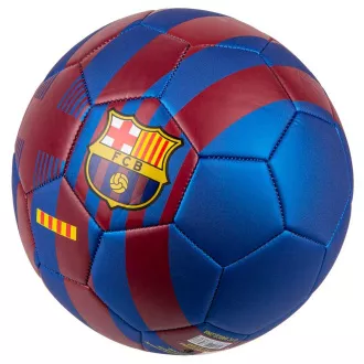 Fotbalový míč FC Barcelona s pruhy vel. 5, červeno-modrý