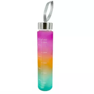 Motivační sportovní láhev 3v1, 2000 ml + 900 ml + 300 ml, Černá