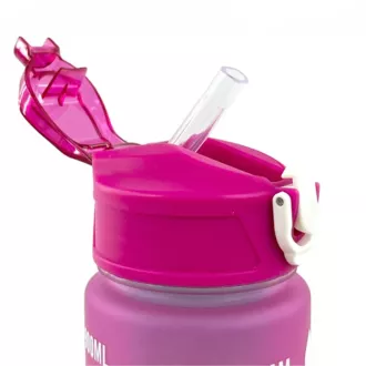 Motivační sportovní láhev 3v1, 2000 ml + 900 ml + 300 ml, Černá