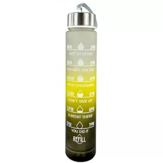 Motivační sportovní láhev 3v1, 2000 ml + 900 ml + 300 ml, Černá