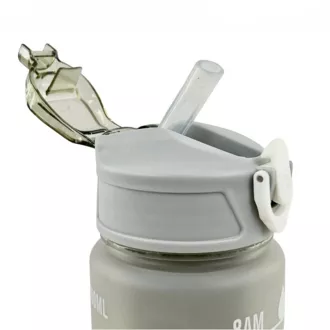 Motivační sportovní láhev 3v1, 2000 ml + 900 ml + 300 ml, Černá