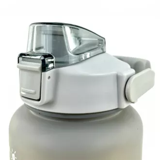 Motivační sportovní láhev 3v1, 2000 ml + 900 ml + 300 ml, Černá