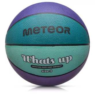 Basketbalový míč MTR WHATS UP, vel. 3, fialovo-modrý