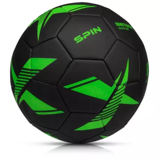 Fotbalový míč MTR SPIN, vel. 5, černo-zelený Fotbalový míč MTR SPIN, vel. 5, černo-zelený