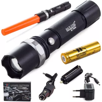 Svítilna Bailong BL-8626, LED typu CREE XPE + výstražná násada Svítilna Bailong BL-8626, LED typu CREE XPE + výstražná násada