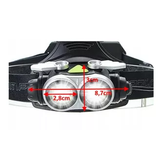 USB čelovka LED CREE, led typu 2x XM-L T6X USB čelovka LED CREE, led typu 2x XM-L T6X