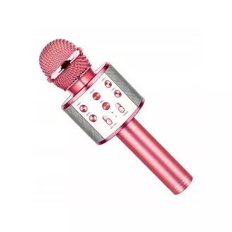 Karaoke bluetooth mikrofon s reproduktorem, Stříbrná