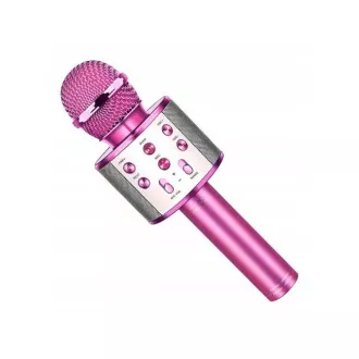 Karaoke bluetooth mikrofon s reproduktorem, Stříbrná