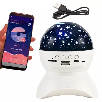 Noční LED projektor hvězd s USB, Růžová