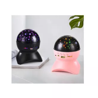 Noční LED projektor hvězd s USB, Růžová