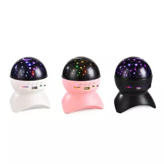 Noční LED projektor hvězd s USB, Růžová