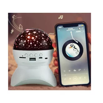 Noční LED projektor hvězd s USB, Růžová