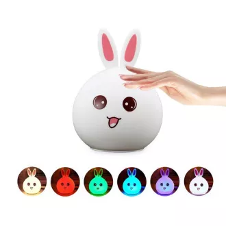 Dětská noční LED lampička KRÁLÍČEK + RGB ovladač