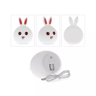 Dětská noční LED lampička KRÁLÍČEK + RGB ovladač