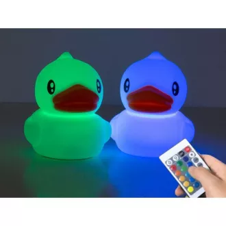 Dětská noční LED lampička KAČENKA + RGB ovládání
