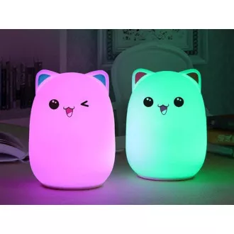 Dětská noční LED lampička KOČKA RGB Dětská noční LED lampička KOČKA RGB