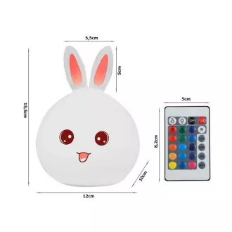 Dětská noční LED lampička KRÁLÍČEK + USB kabel