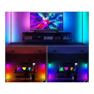 Podlahová rohová RGB LED lampa, s ovladačem Podlahová rohová RGB LED lampa, s ovladačem