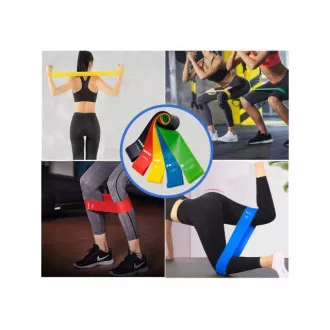Sada fitness odporových gum, 5 ks