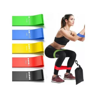 Sada fitness odporových gum, 5 ks
