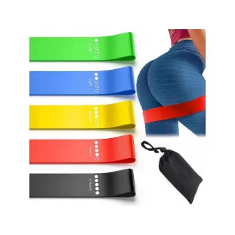 Sada fitness odporových gum, 5 ks