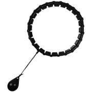 Masážní Hula Hop ENERO FIT se závažím, 115 cm, černý