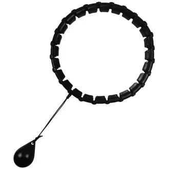 Masážní Hula Hop ENERO FIT se závažím, 115 cm, černý
