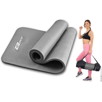 Protiskluzová fitness podložka na cvičení, 1,5cm, Šedá Protiskluzová fitness podložka na cvičení, 1,5cm, Šedá
