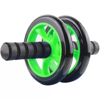 Posilovací kolečko RX-156 s podložkou, Zelená