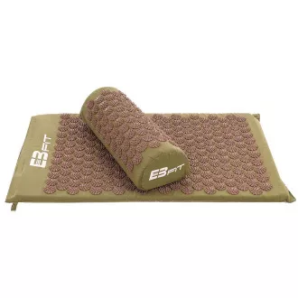 Akupresurní PREMIUM podložka na cvičení s polštářkem 67x42x2 cm, Maskáč khaki