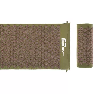 Akupresurní PREMIUM podložka na cvičení s polštářkem 67x42x2 cm, Maskáč khaki
