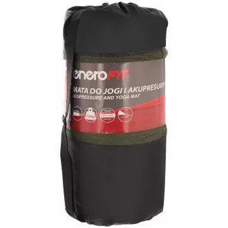 Akupresurní PREMIUM podložka na cvičení s polštářkem 67x42x2 cm, Maskáč khaki