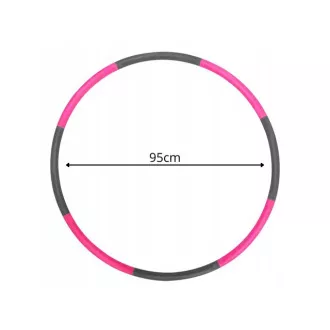 Hula Hop 95 cm, růžovo-šedý