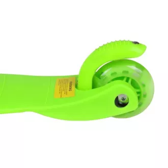 Koloběžka tříkolová MINI SCOOTER se svítícími kolečky, zelená