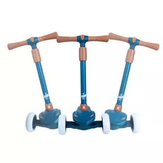 Dětská tříkolová koloběžka Story Mini Friends s LED kolečky scooter , modrá