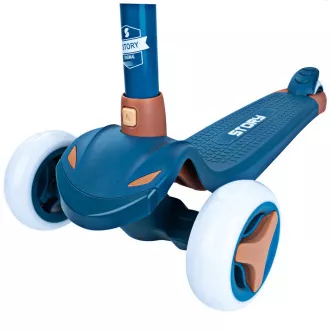 Dětská tříkolová koloběžka Story Mini Friends s LED kolečky scooter , modrá