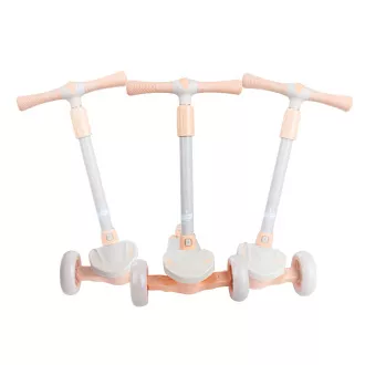 Dětská tříkolová koloběžka Story Mini Friends s LED kolečky scooter , bílá