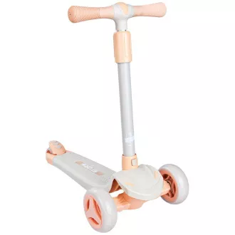 Dětská tříkolová koloběžka Story Mini Friends s LED kolečky scooter , bílá