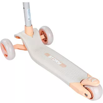 Dětská tříkolová koloběžka Story Mini Friends s LED kolečky scooter , bílá