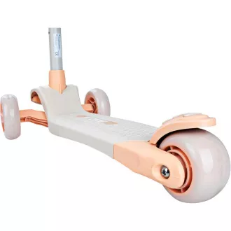 Dětská tříkolová koloběžka Story Mini Friends s LED kolečky scooter , bílá