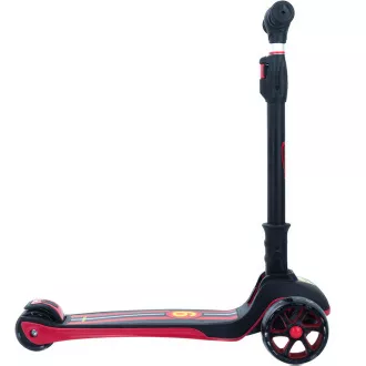 Dětská tříkolová koloběžka Story 2v1 Deluxe se svítícími kolečky mini scooter, černo-červená