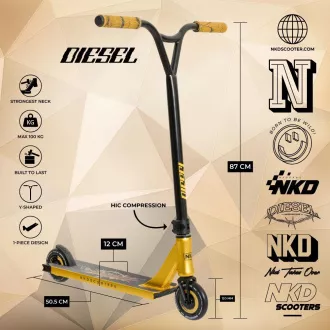 Freestyle koloběžka NKD Diesel, Gold